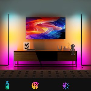 LIGHT4ME WALL POLE 1 narożna lampa podłogowa RGB LED biała pilot bezprzewodowy 2