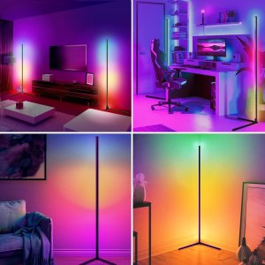 LIGHT4ME WALL POLE 1 narożna lampa podłogowa RGB LED biała pilot bezprzewodowy 3