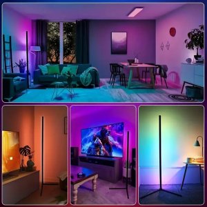 LIGHT4ME WALL POLE 1 narożna lampa podłogowa RGB LED biała pilot bezprzewodowy 4