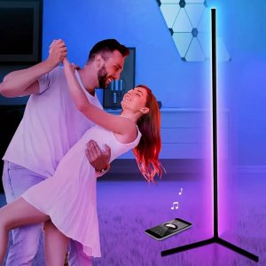 LIGHT4ME WALL POLE 1 narożna lampa podłogowa RGB LED biała pilot bezprzewodowy 5