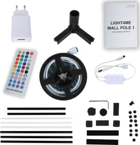 LIGHT4ME WALL POLE 1 narożna lampa podłogowa RGB LED biała pilot bezprzewodowy 8