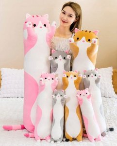 Maskotka Kot Duży Długi Kotek Pluszak 70Cm Xxl 8