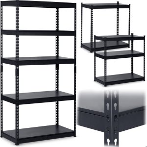 Humberg Regał metalowy magazynowy 183 x 90 x 45 cm Humberg HR-700 czarny EDUKAMP 13