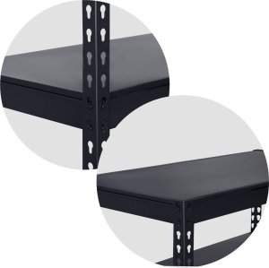 Humberg Regał metalowy magazynowy 183 x 90 x 45 cm Humberg HR-700 czarny EDUKAMP 5