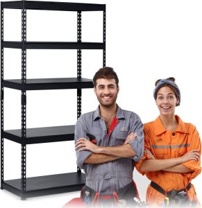 Humberg Regał metalowy magazynowy 183 x 90 x 45 cm Humberg HR-700 czarny EDUKAMP 10