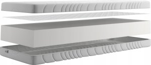 Materac piankowy Comfort 140x190 10cm | Dwustronny H3/H3 | Pikowany pokrowiec | 2