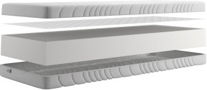 Materac piankowy Comfort 80x190 20cm | Dwustronny H3/H3 | Pikowany pokrowiec | 3