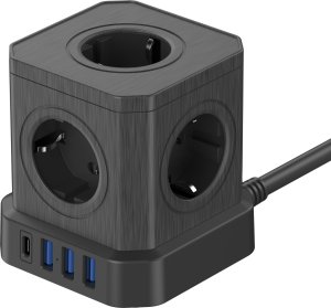 Newell NEWELL NL4387 Kostka zasilająca GaN Power Cube 9w1 czarna 11