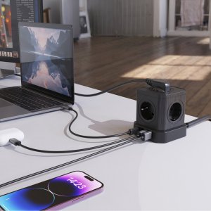 Newell NEWELL NL4387 Kostka zasilająca GaN Power Cube 9w1 czarna 2