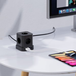 Newell NEWELL NL4387 Kostka zasilająca GaN Power Cube 9w1 czarna 8