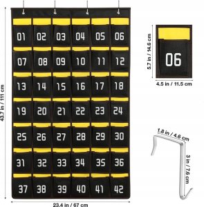 Organizer na telefony 42 kieszonki - wieszak na smartfony do szkoły biura 5