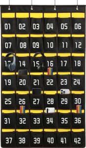 Organizer na telefony 42 kieszonki - wieszak na smartfony do szkoły biura 7