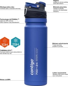 Kubek termiczny Free Flow Contigo 700ml Jubileusz 15 lat - Niebieski 11