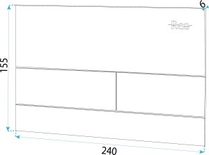 Przycisk typu T do stelaża podtynkowego WC Biały 6