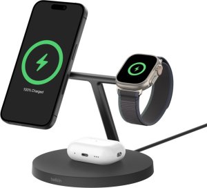 Ładowarka Belkin Stacja do ładowania bezprzewodowego na iPhone, Apple Watch, AirPods, Qi2 15W, czarna 4