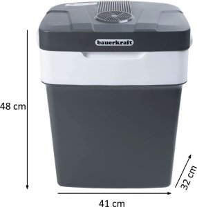 Lodówka turystyczna Bauerkraft Lodówka turystyczna przenośna samochodowa 29L 220-240V DC12V funkcja grzania grafitowa 9