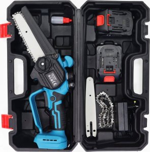 Piła łańcuchowa akumulatorowa mini pilarka ręczna silnik bezszczotkowy 21V + walizka 2