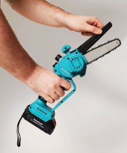 Piła łańcuchowa akumulatorowa mini pilarka ręczna silnik bezszczotkowy 21V + walizka 3