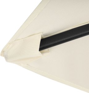 Bauerkraft Składany parasol ogrodowy balkonowy regulowany 210 cm beżowy 6