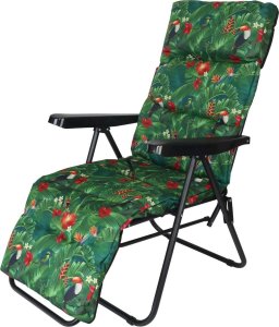 FOTEL OGRODOWY Z PODNÓŻKIEM 57x83x106CM FLOWER 2