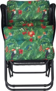 FOTEL OGRODOWY Z PODNÓŻKIEM 57x83x106CM FLOWER 6