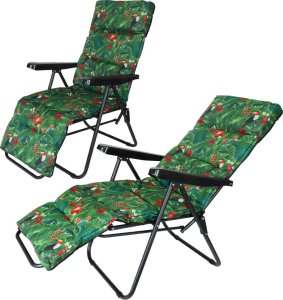 FOTEL OGRODOWY Z PODNÓŻKIEM 57x83x106CM FLOWER 9