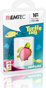 Emtec Turtle Lady pamięć USB 16 GB USB Typu-A 2.0 Zielony, Różowy 1