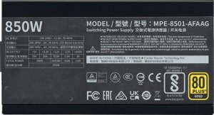 Zasilacz Cooler Master MWE Gold V2 ATX 3.1 850W (MPE-8501-AFAAG-3EEU) 3