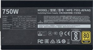 Zasilacz Cooler Master MWE Gold V2 ATX 3.1 750W (MPE-7501-AFAAG-3EEU) 3
