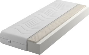 Materac piankowy Comfort + Lateks 80x190 16cm | LATEX | Dwustronny H2/H3 | Pikowany pokrowiec | 1