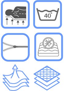 Materac piankowy Comfort + Visco 80x190 16cm | Pianka VISCO | Dwustronny H2/H3 | Pikowany pokrowiec | 5