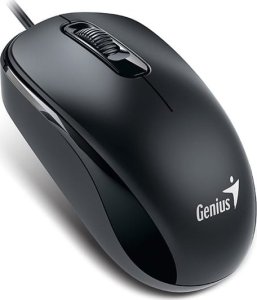 Mysz przewodowa, Genius DX-110, czarna, optyczna, 1200DPI, USB-C 1