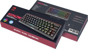 Marvo HECATE 61WR, klawiatura US, do gry, Tri-mode, czarna, mechaniczna 6