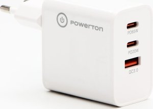 Powerton Zasilacz / sieciowy adapter 65W, 3 porty, USB-C, USB-A, 65W GaN Charger 2