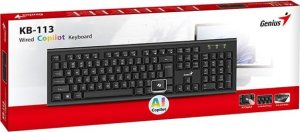 Genius KB-113 COPILOT, klawiatura CZ/SK, klasyczna, przewodowa (USB), czarna 4