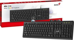 Genius KB-113 COPILOT, klawiatura CZ/SK, klasyczna, przewodowa (USB), czarna 5