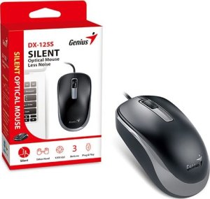 Mysz Genius Mysz przewodowa, DX-125S, czarno-szara, optyczna, 1200DPI 4