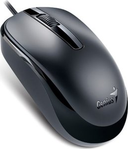 Mysz przewodowa, Genius DX-120, czarna, optyczna, 1200DPI, USB-C 1