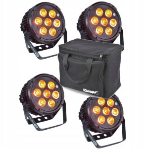 LIGHT4ME BLACK PAR 7x10W RGBWA LED mocny lekki 7