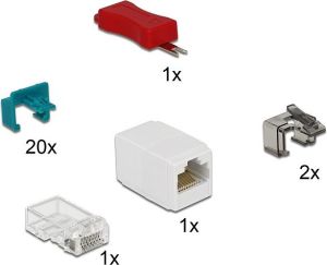 Delock Zestaw startowy Secure Clip RJ45 20 częściowy (86406) 5