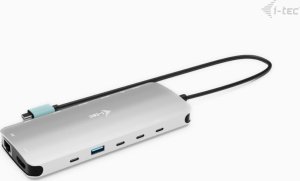 I-TEC USB-C Metal NanoDock 2xHDMI 1xUSB-C Video 1xGLAN 1xAudio/Mic 1xSD/microSD 1xUSB 3.2 3xUSB-C 3.2 Gen2 2xUSB 2.0 PD140W+charger 4