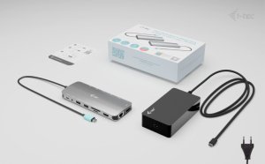 I-TEC USB-C Metal NanoDock 2xHDMI 1xUSB-C Video 1xGLAN 1xAudio/Mic 1xSD/microSD 1xUSB 3.2 3xUSB-C 3.2 Gen2 2xUSB 2.0 PD140W+charger 6