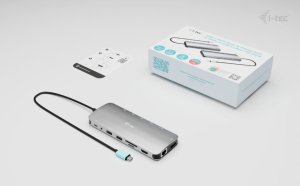 I-TEC USB-C Metal Nano Dock 2x HDMI 1x USB-C Video 1x GLAN 1x Audio/Mic 1xSD/microSD 1x USB 3.2 3x USB-C 3.2 Gen2 2x USB 2.0 PD140W 5