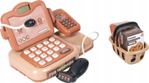 Duża Kasa Fiskalna Sklepowa Dla Dzieci Kalkulator Banknoty Mikrofon Czytnik 3