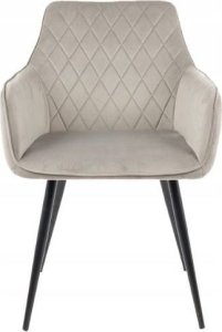 Krzesło tapicerowane kubełkowe romby do jadalni salonu Maria szare 4