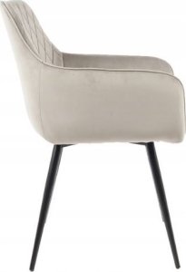 Krzesło tapicerowane kubełkowe romby do jadalni salonu Maria szare 5