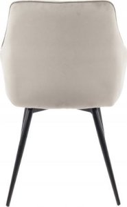Krzesło tapicerowane kubełkowe romby do jadalni salonu Maria szare 6