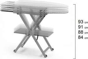 Deska do prasowania do domu STIROCOMODO 135x87x45 cm biała - Arredamenti 7
