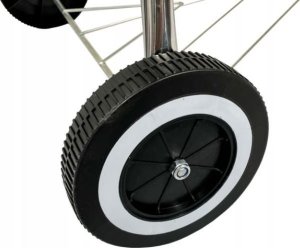 Grill ogrodowy węglowy na kółkach BBQ1001 przenośny czarny 8