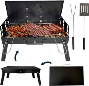 Grill węglowy turystyczny mini przenośny składany walizka 15